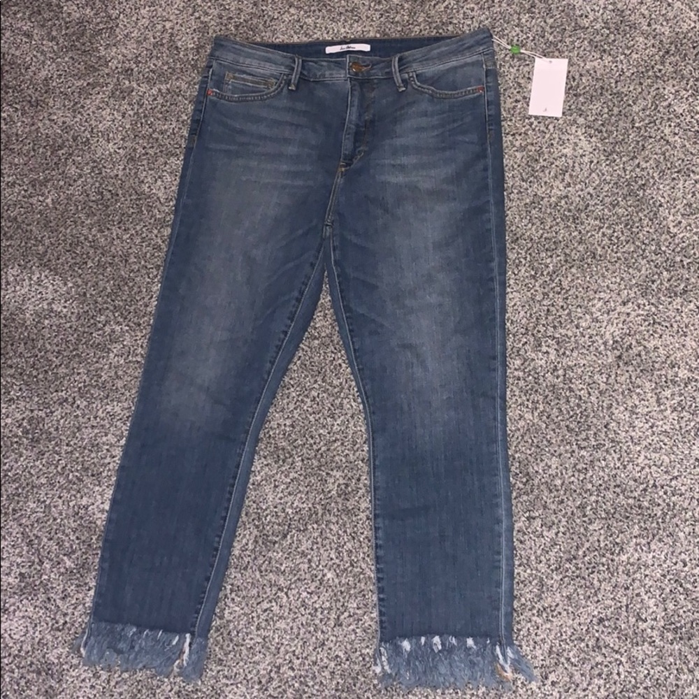 high rise skinny crop jeans